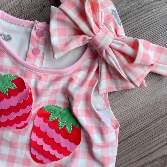 Toddler Strawberry Swimsuit Set - Picture 2 of 10